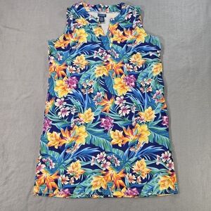 Caribbean Joe Floral Sleeveless Dress With Pockets - Multicolor Size L